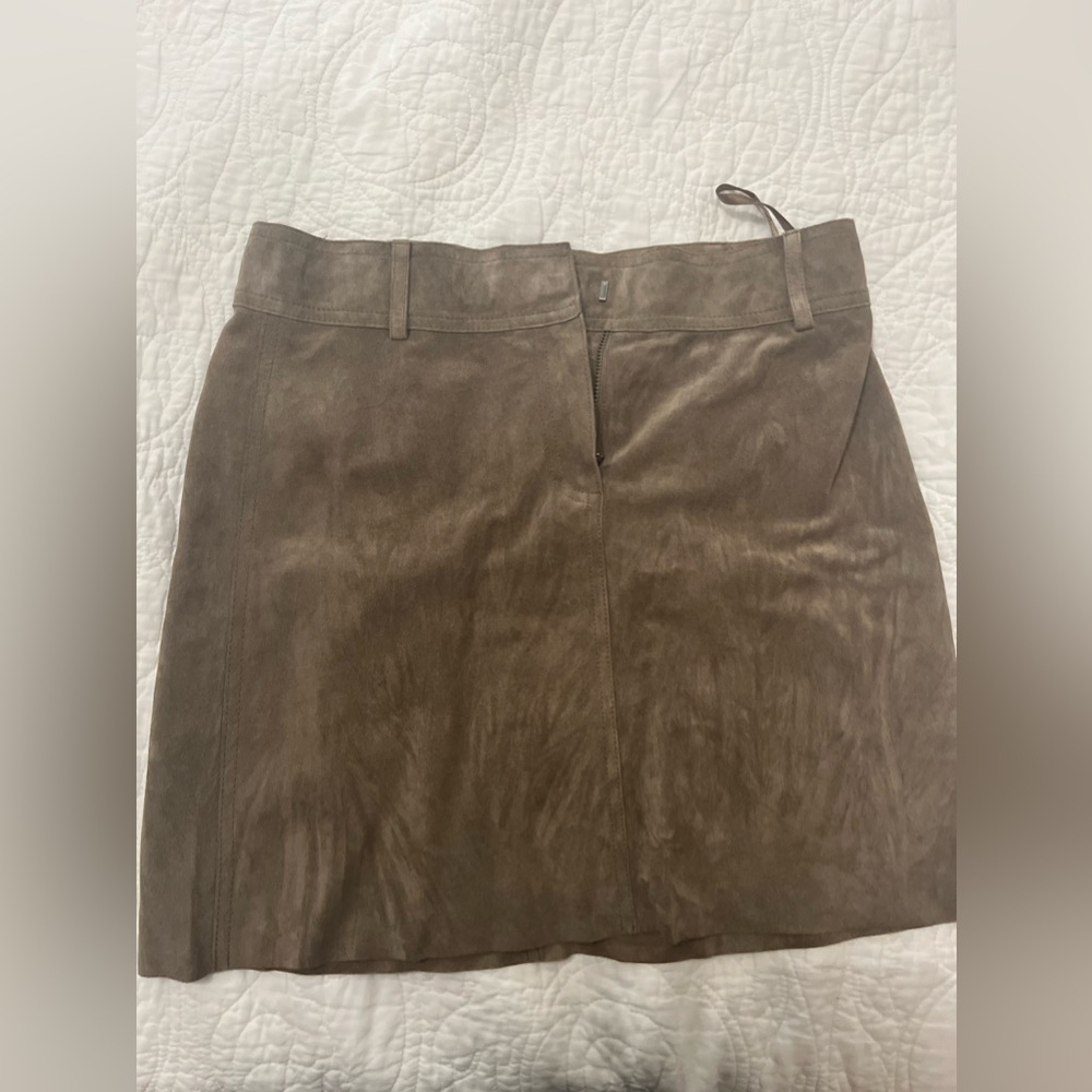 Theory Brown Suede Skirt